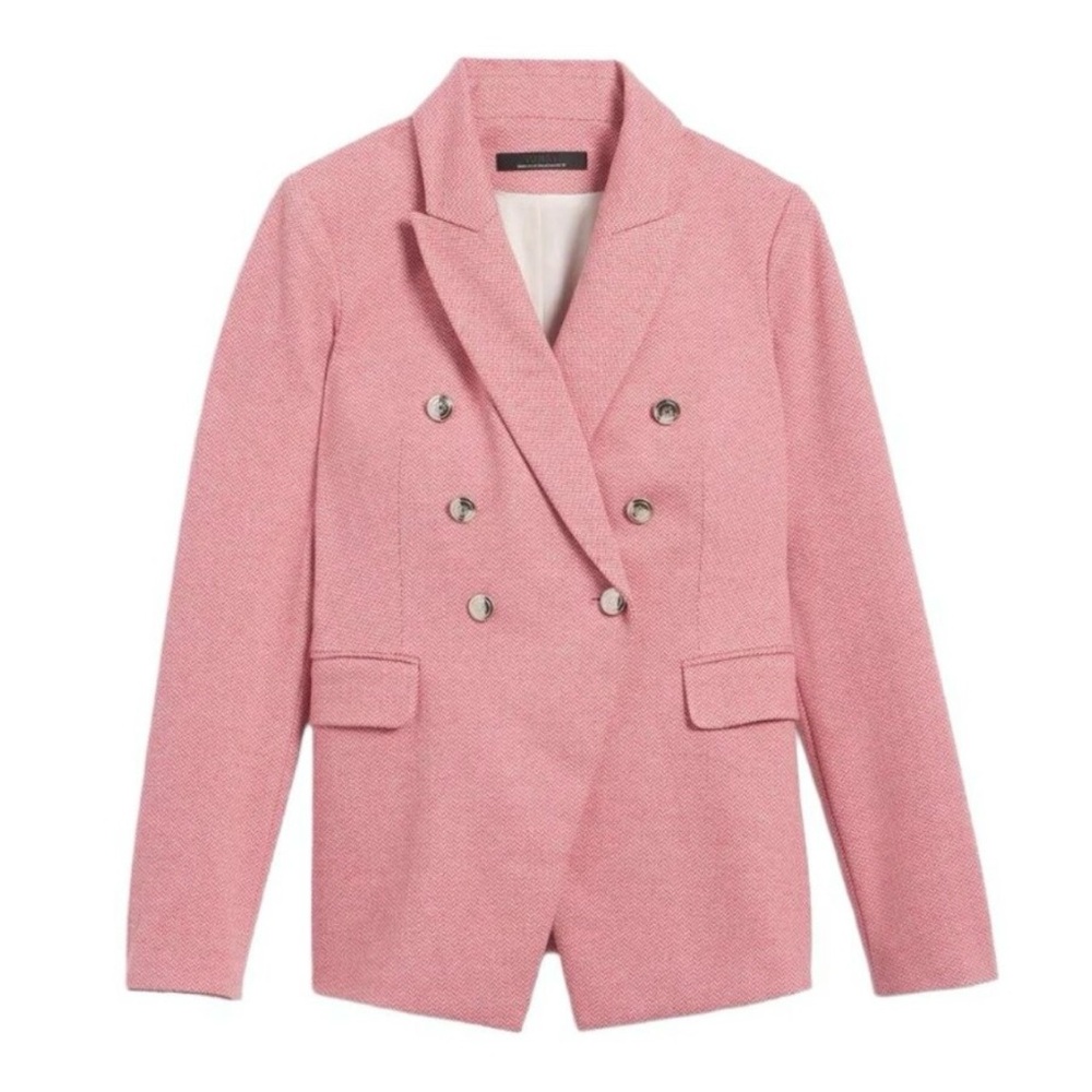 NWT White House Black Marker Knit Studio Blazer in Rose